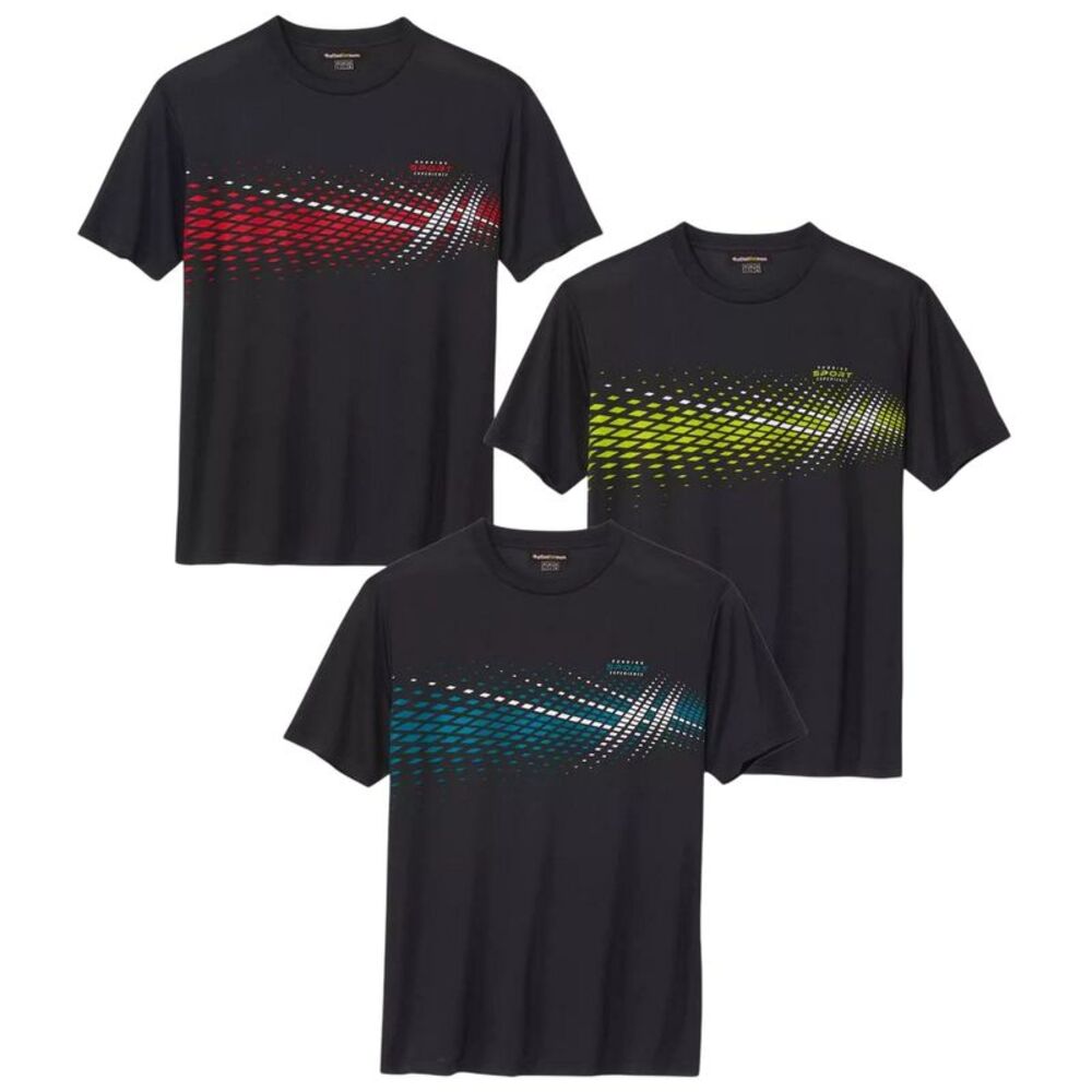 Atlas For Men Mens Sports Top (Pack of 3) / Black
